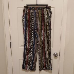 No Boundaries Multicolor Patterned Track Pants